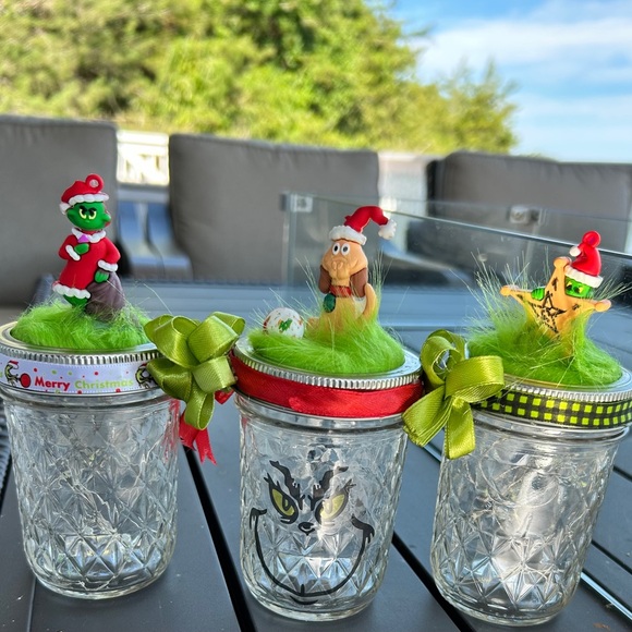 Homemade Other - Christmas decor Festive Character LED Mason Jar PICK 1.   RUN AS BUY NOW